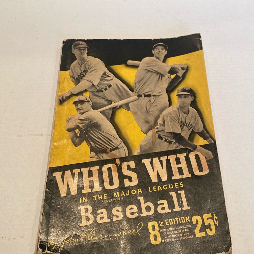 Vintage & Antiquarian Book, “Who’s Who in the Major Leagues Baseball” 8th Ed